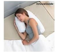 InnovaGoods - Oreiller Ergonomique U pour Position Latérale, Soutien Sommeil Réparateur, Confort Respirant Doux, Idéal Grossesse, Blanc, 39x57x14 cm, Polyester