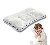 Oreiller Ergonomique Enfant Mémoire de Forme - Soutien Cervical & Sommeil Réparateur - Hypoallergénique, Anti-Acariens & Housse Lavable - Idéal pour Lit, Sieste, Voyage, Filles & Garçons 3-10 Ans