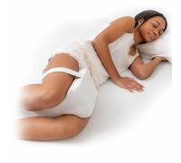 Oreiller Ergonomique InnovaGoods pour Jambes - Mousse Mémoire, Sangle Soutien, Design Papillon, Housse Lavable, Multi-Positions, Gris, Polyester