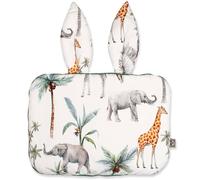 Oreiller Plat Coussin Lapin Réversible Safari Safari, Vert, Gris, Blanc 25X35