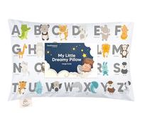 Oreiller pour Tout-Petit avec Taie d'oreiller - Oreillers Oreiller pour Tout-Petit en Coton Biologique Doux pour Dormir - Lavable en Machine - Parfait pour Les Voyages (KeaABC)