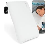 Oreiller rafraîchissant SNUGL en mousse mémoire - Ergonomique et orthopédique pour dormeurs latéraux, soulage cou, dos, épaules. Housse hypoallergénique lavable, soutien ferme cervical (Moyen - Blanc)