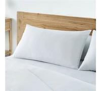 Oreiller rectangulaire coussin anti-acarien en polyester/fibre siliconée coloris blanc - Longueur 90 x Profondeur 40 cm -JUANIO- Blanc G