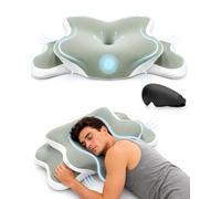 Oreiller SOYA 3.0 Ergonomique Mémoire De Forme,SOYA Paris Oreiller 3.0，B | Oreiller Japonais Soya 3.0 Cervical à Coussin Double Hauteur Pour Dormir Sur Le Côté, Sur Le Dos Et Sur Le Ventre