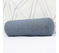 Oreiller traversin long en lin rond lombaire pour canapé, lit, voiture, bureau, coussin de soutien d'accoudoir doux, oreiller de soutien du cou, soulagement des douleurs du dos/genou/jambe