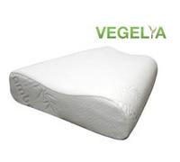 Oreiller vegelya grand cervical mousse à mémoire de forme 57x37cm Blanc G