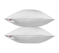 Oreillers Carrés - HOMESCAPES - 80 x 80 cm - Lot de 2 - Plumes de canard - Oeko-Tex Standard 100