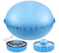 Oreillers de Piscine pour Fermeture d'hiver, 1,5 m d'épaisseur, Coussin Gonflable Rond en PVC pour Piscine Hors Sol, Ultra résistant au Froid, kit d'oreiller avec Cordes, Bleu Clair
