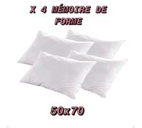 Oreillers - HOME DECO - 50 x 70 cm - Mémoire de forme - Anti-acarien - Lot de 4