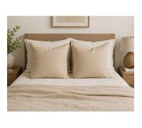Oreillers - MORTREUX - Moelleux Lin - Lot de 2 - 60 x 60 cm - Garnissage 700 g