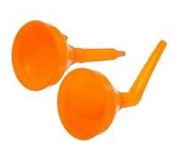 ORFOFE 2 Pièces Entonnoir à Essence en Plastique Orange, Portable et Résistant la Déformation, pour Ravitaillement et Situations D'urgence Automobile