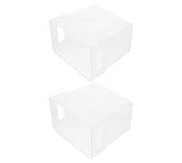 ORFOFE 2 Pièces Poubelle de Bureau Transparente en Plastique, Pratique | Facile à Nettoyer, Usage sur Table ou Plan de Travail, Format Compact pour Salle de Bain et Toilettes
