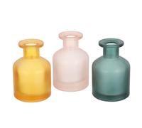 ORFOFE 3 Pièces Flacon Diffuseur à Roseaux en Verre Cylindrique 130ml 4 | Rechargeable, Usage pour Huiles Essentielles et Parfum, Diffusion Continue, Format Moderne Élégant
