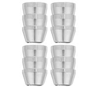 ORFOFE 4 Pièces Coin Métallique Rallongé pour Manche de Hache, Marteau | Métal Argenté, Levier Renforcé et Prise Antidérapante, Usage DIY Maison et Travaux Extérieurs