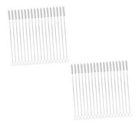 ORFOFE 40 Pièces Brosse Goupillon Électrique Pour Biberons Pailles à Cocktail Nettoyeur De Paille Pour Enfants Gommage Du Fil De Cuisine Eau Inoxydable Verre Acier Inoxydable Blanche