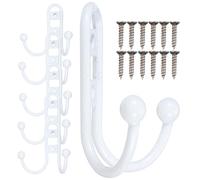 ORFOFE 6 Pièces Crochets Muraux en Fer Blanc, Style Rétro | Embout Boule Protecteur, Surface Lisse Polie, Installation Facile, pour Serviettes Vêtements Vaisselle Éponges et Parapluies
