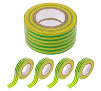 ORFOFE 6 Rouleaux Ruban Adhésif Coloré Jaune PVC Electrical Tape 20m | Ruban Adhésif Haute Température, Isolant Électrique Intérieur, Usage Professionnel, Repérage de Fils