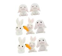 ORFOFE 8pièces Modèle de Lapin Décoratif Résine Ornement Miniature pour Bonsaï Objet Art Extérieur