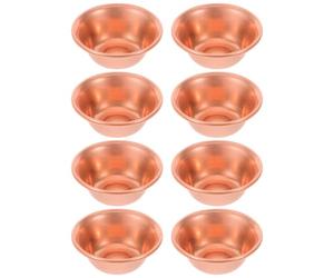 ORFOFE Bols Rituels en Cuivre Miniatures pour Offrandes Bouddhistes 8 Lot de 8, Design Élégant, Gain de Place pour Autels Personnels ou Cérémonies Religieuses