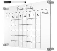 ORFOFE Calendrier Numérique Mural Acrylique Portable et Léger pour Réfrigérateur Tableau Blanc Effaçable à Sec, Planificateur Hebdomadaire Simple et Pratique Maison ou L'école