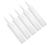 ORFOFE Cartouche Vide Robustes et Réutilisables pour et Pistolet en Plastique Blanc 5 Pcs Tubes à Calfeutrer Vides pour Projets de Bricolage Usage Domestique