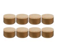ORFOFE Coffret de 8 Boîtes à Bougies en Fer Blanc Couvercle en Bois pour Rangement et Fabrication DIY, Style Moderne et Rustique, pour Engagement