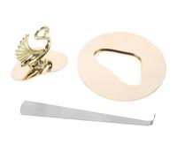 ORFOFE Couvercle de Bougie, Couvercle Décoratif pour Bougie, Design à Anneau Mémoire 3D, Acier Inoxydable, Or, Sécurité et Esthétique, pour Bougies Parfumées