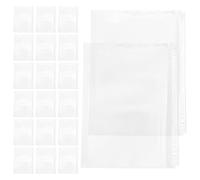ORFOFE Dossier de documents transparent A4 à 30 trous, inserts de fichiers en plastique, lot de 20, rangement polyvalent pour partitions, documents et bureau