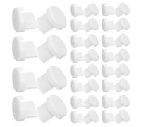 ORFOFE Embout de Rail Aveugle 60 pièces, Embout Rond Aveugle en Plastique Blanc, Bouton de Rail inférieur pour fenêtres à Enrouleur, Finition Nette, Salons