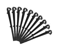 ORFOFE Ensemble de 20 Clips de Fixation de Gouttière Noirs en Abs Attache Gouttiere et Crochets Droits pour Protège-gouttières, Installation Facile et Maintien Sécurisé
