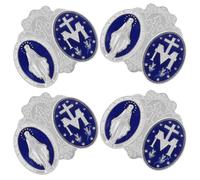 ORFOFE Lot de 4 Badges à Épingle en Alliage de Zinc Émaillé Décoration de Bureau Vintage Pliable Ornement Rétro Compact pour Espace de Travail Figurines Artisanales pour Intérieur et
