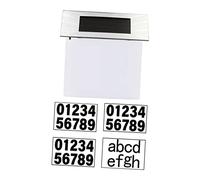 ORFOFE Numéro de Porte Solaire Lumineux Étanche en Acier Inoxydable Éclairage LED Blanc 6000k pour Jardin et Patio, Panneau Adresse Solaire Extérieur