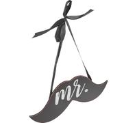ORFOFE Pancarte Décorative Mariage en Bois Motif Moustache Coloré, Accessoire Suspendu 1 Pièce pour Porte D'entrée, Décoration de Fête et Ambiance Festive, pour Décoration de Porche