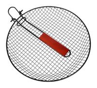 ORFOFE Panier à Griller Rond Pliable en Acier au Carbone, Grand Format | Portable, Argenté, Usage Extérieur et Camping, Compatible Divers Grils et Supports