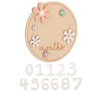 ORFOFE Panneaux en Bois Bébé pour Annonces Naissance et Photographie, Cartes Mensuelles des Étapes du Bébé Cercles en Bois, Adaptées la Maison et Événements
