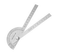 ORFOFE Règle Rapporteur D'angle pour Mesure Précise D'angles en Acier Inoxydable Double Bras, Vis Moletée de Blocage, Outil Multifonction en Menuiserie