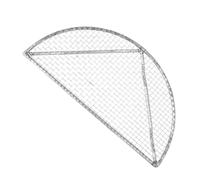 ORFOFE Semi-Circulaire Filet Inoxydable Acier Amovible en Argenté Barbecue | Portable, Solide, Format Demi-lune, Outil pour Grillades Extérieures, Accessoire de Cuisson