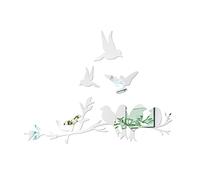 ORFOFE Sticker Mural Miroir 3D Oiseau Volant en Acrylique Autocollant Mural Décoratif pour Salon Chambre Salle à Manger Facile à Poser Retirer Décoration Murale Oiseaux