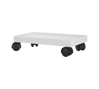 ORFOFE Support à roulettes pour Grands Pots pour Plantes d'Intérieur Rectangulaire en Plastique Blanc, Socle Mobile avec Couvercle, Roues Omnidirectionnelles pour Cuisine et Salon