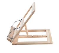 ORFOFE Support de Lecture en Bois Robuste Hauteur Réglable, Pupitre à Livres Rentrée Scolaire, Porte-livres D'élève pour Canapé et Lit