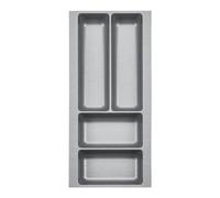 ORGA-BOX 2 Range-couverts Profondeur : 461 x Largeur : 209 mm gris argenté avec structure Canvas pour tiroir Nobilia/Noblessa de 30 mm jusqu'à 07/2012