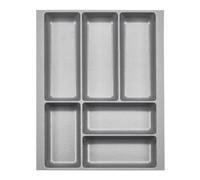 ORGA-BOX 2 Range-couverts Profondeur : 461 x Largeur : 359 mm gris argenté avec structure Canvas pour tiroir Nobilia/Noblessa de 45 cm jusqu'à 07/2012