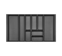 ORGA-BOX 2 Range-couverts Profondeur : 461 x Largeur : 809 mm anthracite avec structure Canvas pour tiroir Nobilia/Noblessa de 90 mm jusqu'à 07/2012