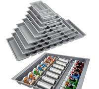 ORGA-BOX 2 Range-épices Profondeur : 461 x Largeur : 509 mm gris argenté avec structure Canvas pour tiroir Nobilia/Noblessa de 60 mm jusqu'à 07/2012