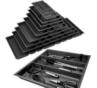 ORGA-BOX 3 Insert multifonctionnel Profondeur : 473 x Largeur : 491 mm anthracite avec structure Canvas pour tiroirs de 60, par ex. dans les cuisines Nobilia/Noblessa à partir de 08.2012.