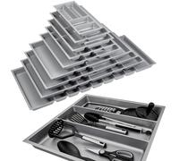 ORGA-BOX 3 Insert multifonctionnel Profondeur : 473 x Largeur : 491 mm gris argenté avec structure Canvas pour tiroirs de 60, par ex. dans les cuisines Nobilia/Noblessa à partir de 08/2012.