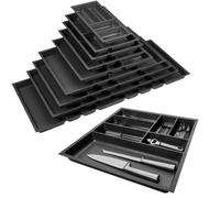 ORGA-BOX 3 Range-couverts Profondeur : 473 x Largeur : 491 mm anthracite avec structure Canvas pour tiroirs de 60 cm