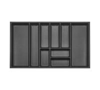 ORGA-BOX 3 Range-couverts Profondeur : 473 x Largeur : 791 mm anthracite avec structure Canvas pour tiroirs de 90 mm par ex. dans les cuisines Nobilia/Noblessa à partir de 08.2012.