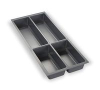 ORGA-BOX Bac à Couverts Gris argenté pour Tiroir de 30 cm p.ex. Nobilia dès 2013 (473,5 x 194 mm) III