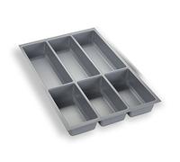 ORGA-BOX Bac à Couverts Gris argenté pour Tiroir de 40 cm p.ex. Nobilia dès 2013 (473,5 x 294 mm) III